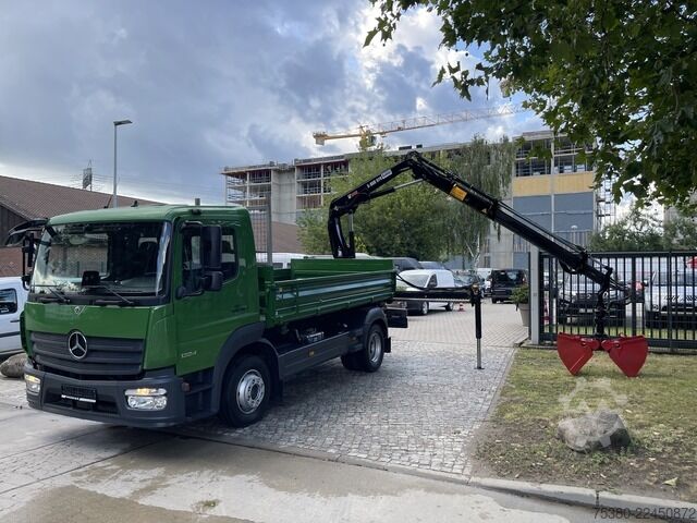 Camión volquete trilateral mercedes-benz Atego 1224 Zweiseitenkipper Kran Greifer *Klima*