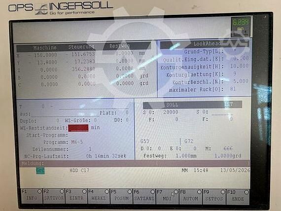 CNC machining center OPS INGERSOLL SPEED HAWK 550