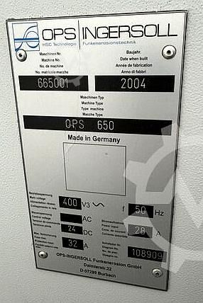 CNC Bearbeitungszentrum OPS INGERSOLL OPS 650