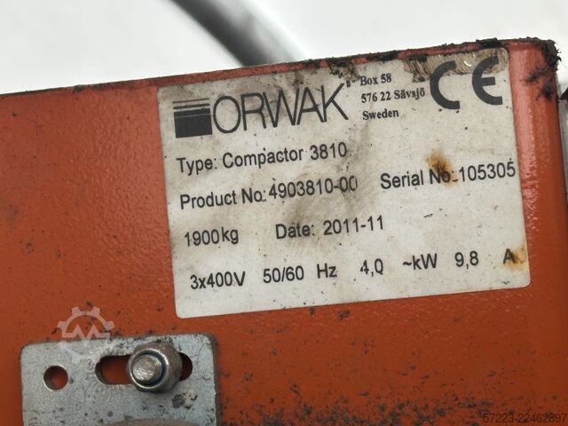 Vertikalballenpressen von Orwak Orwak 3810/3820 power