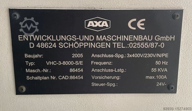 Centro de mecanizado AXA VHC 3 - 8000S/E