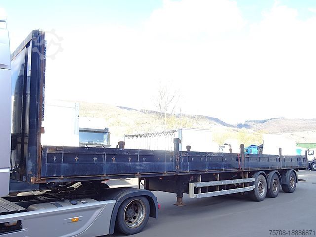 Auflieger mit offener Pritsche 3-Achs*Lift+Lenkachse*MSH Mitnahme Staplerhalter