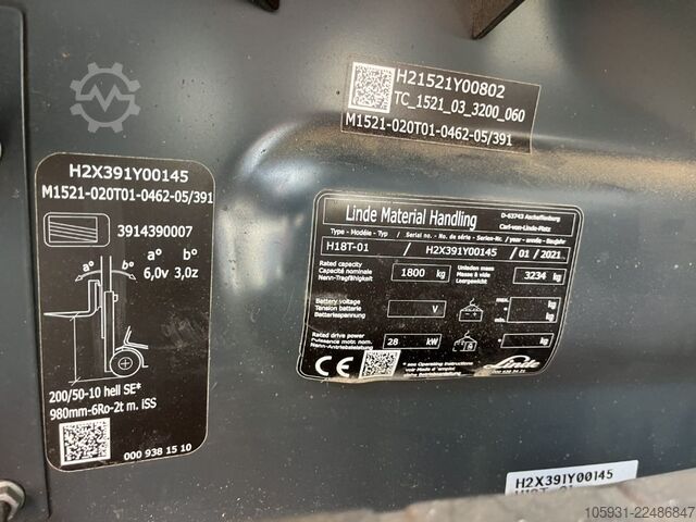 Περονοφόρα ανυψωτικά LPG Linde H18T-01