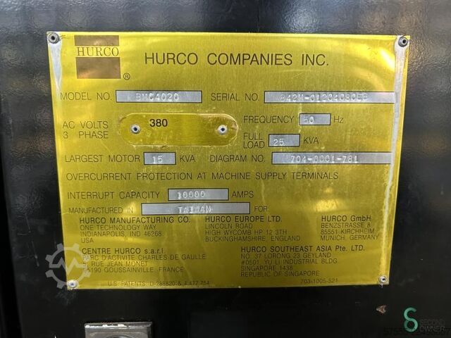 Mesin frais Hurco BMC 4020 tahun 2000 Hurco BMC 4020