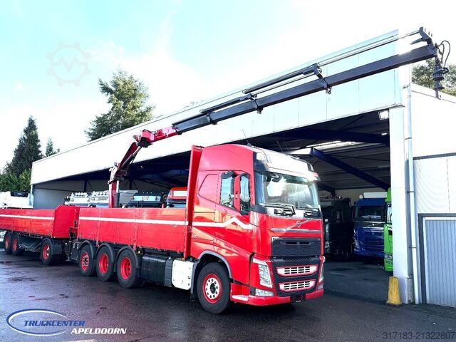 Lasteplattform Volvo FH 500 8x4, HMF 2120 K4 + Rotator, + Krone trai...