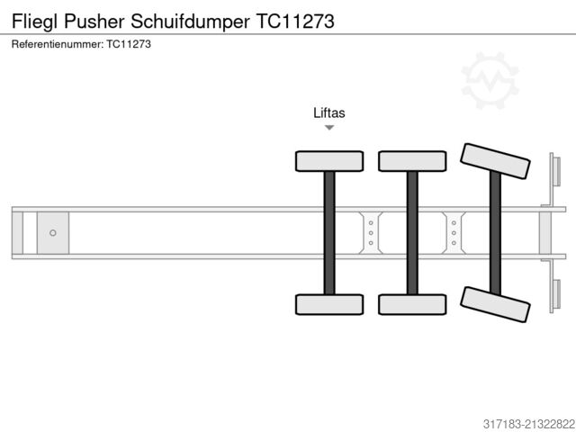 משאית אשפה Fliegl Pusher Schuifdumper