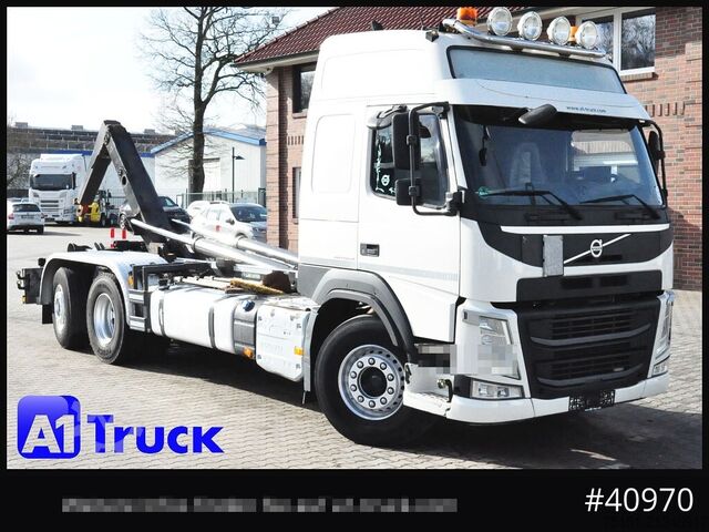 Hákový nosič kontejnerů VOLVO FM 420  Meiller Lenkachse Leder