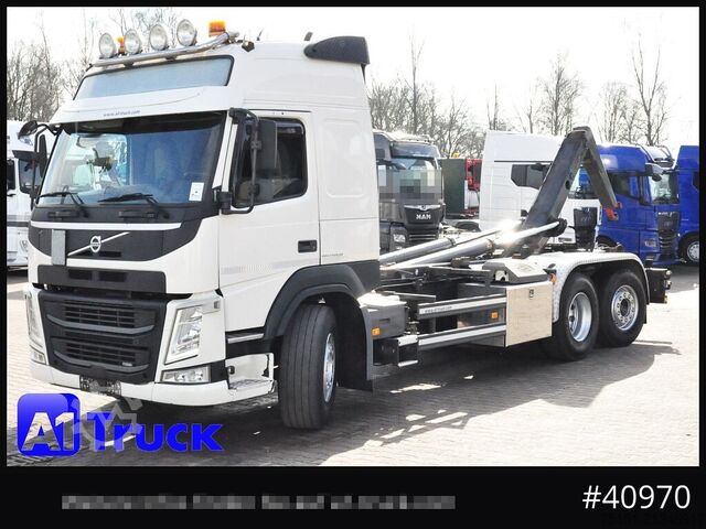 Hákový nosič kontejnerů VOLVO FM 420  Meiller Lenkachse Leder