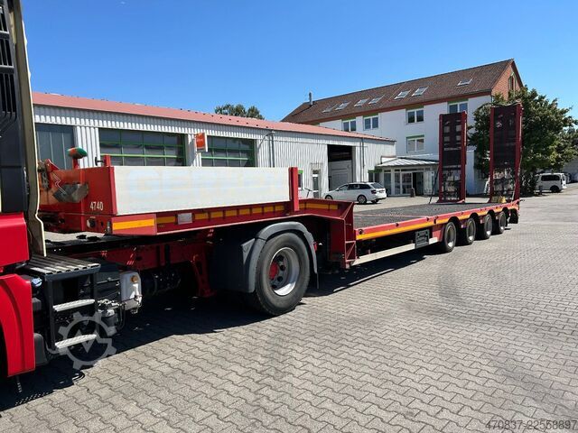 Alacsony rakfelületű félpótkocsi FAYMONVILLE STN-4UBX / hydr. Hubbed / Funk / Seilwinde