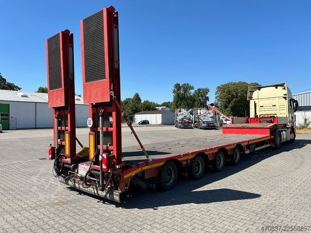 Alacsony rakfelületű félpótkocsi FAYMONVILLE STN-4UBX / hydr. Hubbed / Funk / Seilwinde