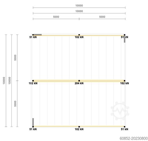 Mesanin etasje 10x10m Lagerbühne , Belastung : 500kg/qm Unterkante: 2,5m , ca. 100qm Systembühne