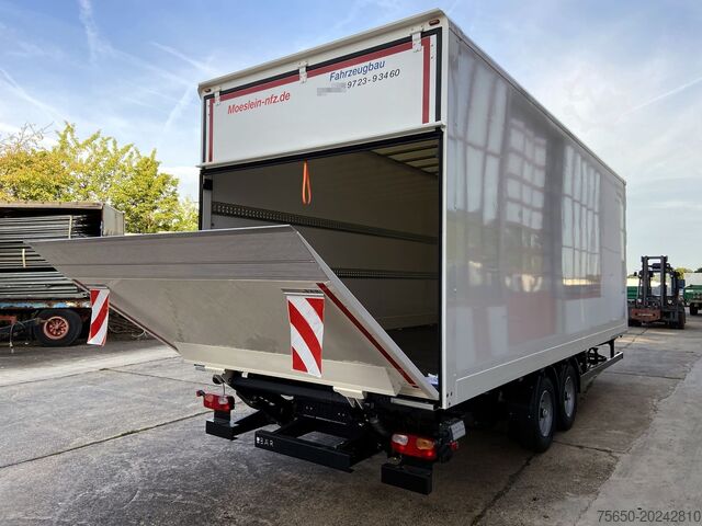 Skaptilhenger Möslein TK0105D-L Weiß  Tandem Koffer, Ladebordwand 1,5 t + DurchladbarNeufahrzeug --