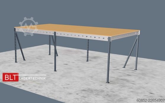 פלטפורמת אחסון 5x10m Lagerbühne , Belastung : 500kg/qm Unterkante: 3m ,ca. 50qm , Systembühne