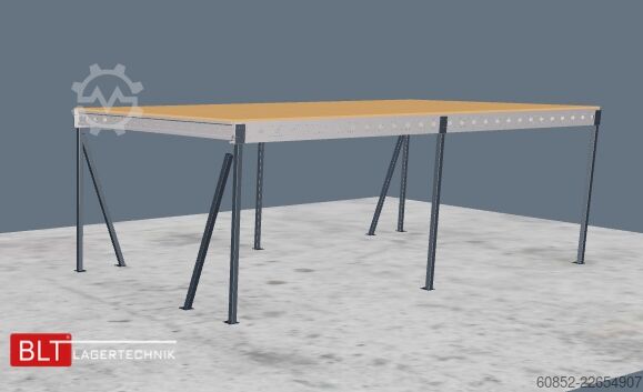 פלטפורמת אחסון 5x10m Lagerbühne , Belastung : 500kg/qm Unterkante: 3m ,ca. 50qm , Systembühne