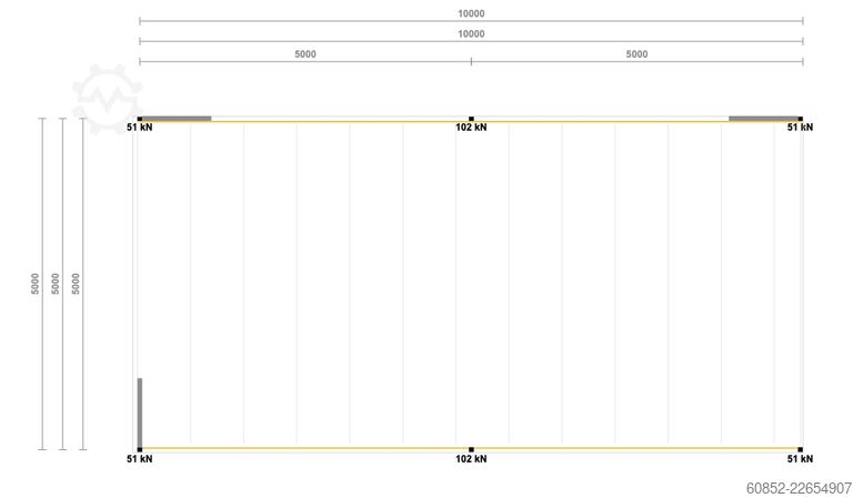פלטפורמת אחסון 5x10m Lagerbühne , Belastung : 500kg/qm Unterkante: 3m ,ca. 50qm , Systembühne