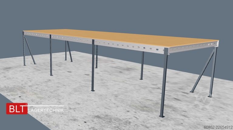 פלטפורמת אחסון 5x15m Lagerbühne , Belastung : 500kg/qm Unterkante: 3m ,ca. 75qm , Systembühne