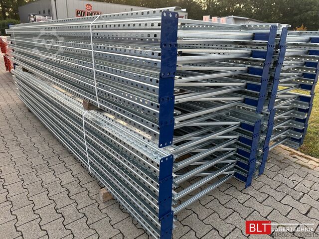 Zware plank ca. 100,16 lfm. Palettenregale H: 550cm Fachlast : 3000 kg , 432 Palettenplätze