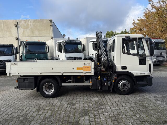 Pick-up bestelwagen Iveco EuroCargo 75E16 Kran Hiab 055-2