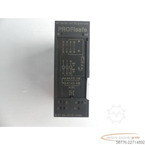 Component Siemens Simatic 6ES7138-4FC01-0AB0 PROFIsafe SN: C-ANTU9001 E-Stand: 2 -neu -