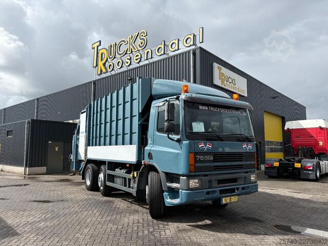 ごみ収集車 DAF CF 75.250 + manual + 6x2 + 6cub system + euro 2