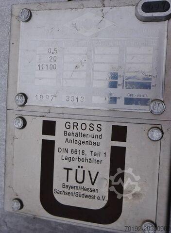Spremnik od 11100 litara, Aisi 316 (prema DIN 6618) Gross Apparatebau 9012