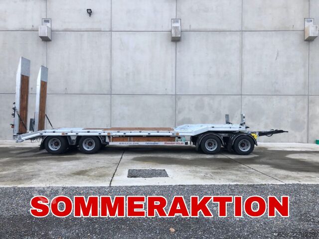 Remolque de plataforma baja Möslein T 4 VB H1  neuer 4 Achs Tieflader hydraulischen Rampen
