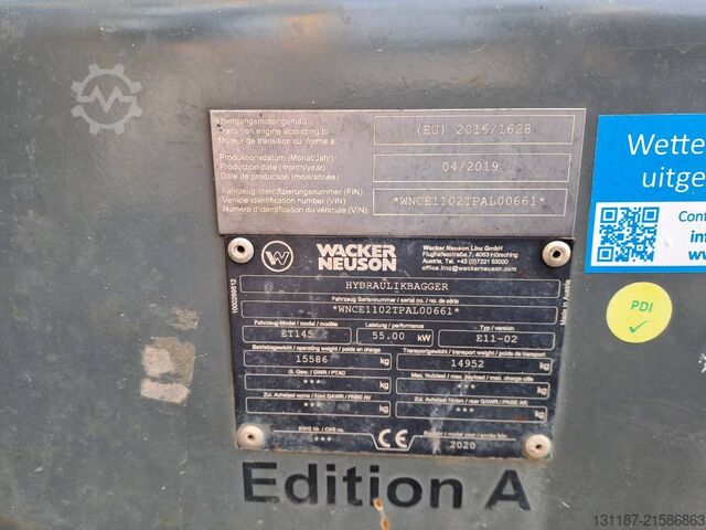 Escavadora de rastos Wacker Neuson ET 145