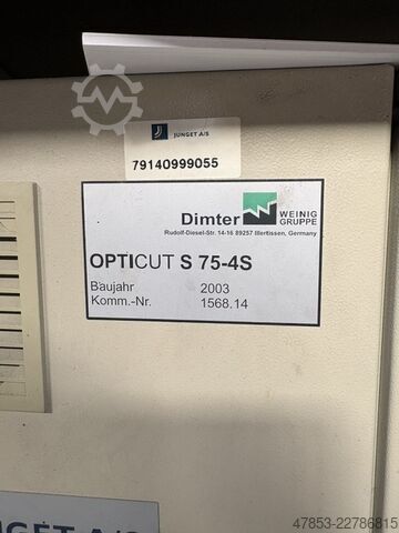 Optimizacija linije za poprečno sečenje DIMTER OPTICUT S75