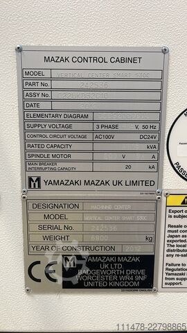 Vertikalni obdelovalni center Mazak VCS-530C