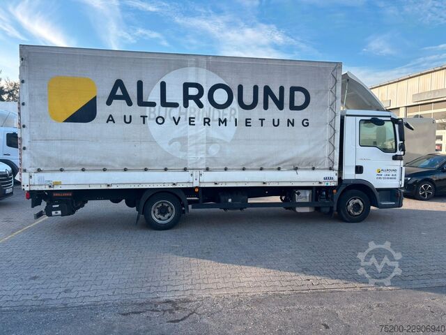 Transportador con plataforma y toldo MAN TGL 8.190 Pritsche / Plane / LBW