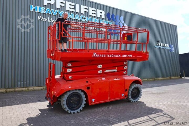 Scherenhebebühne PB LIFT S151-19E 4x4 Electric, 4x4 Drive, 15m Working
