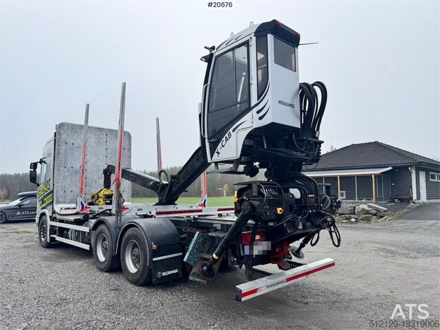 木材卡车 Scania R650 6x4 Timber truck w/ Epsilon M110L. WATCH VIDE