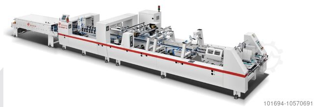 Packaging forming and gluing machine 
