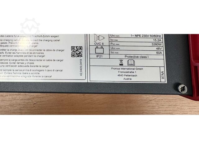 Cargador para transpaleta eléctrica Fronius 48V