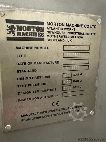 Morton FKM1200-D Edelstahl Pflugschar-Mischer/Trockner MORTON-LODIGE KFM1200-D