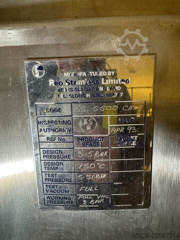 REO Edelstahl 1.000 Liter REO STAINLESS 1,000 Litre