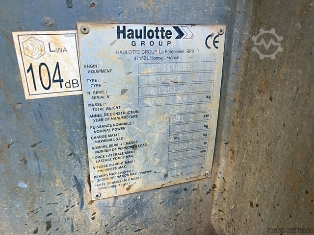Plate-forme de travail articulée Haulotte Ha 16 Spx (16m)