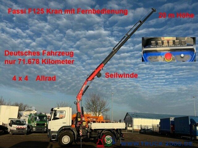 Żuraw samochodowy Mercedes-Benz Atego 1018 4x4 Montage Dachdecker Kran 20m+Winde