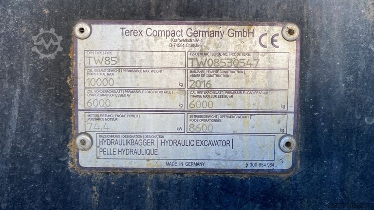  Terex Tw 85 Schaeff with 3 buckets and forks