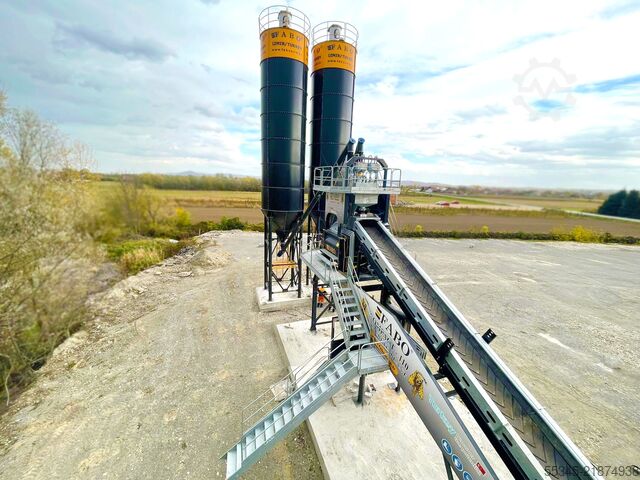 محطة خلط الخرسانة / مصنع الخرسانة FABO Concrete Batching Plant 110 M3/H Compact Concrete Batching Plant