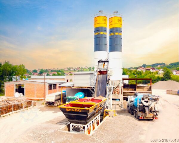 Nhà máy trộn bê tông / nhà máy bê tông FABO Concrete Batching Plant 60 m3 Compact Concrete Batching Plant