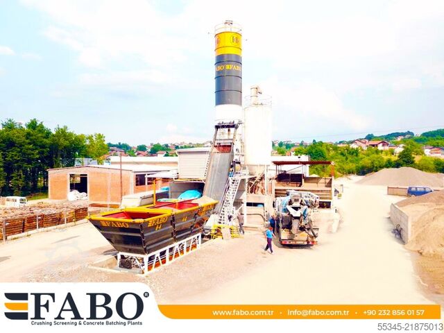 Nhà máy trộn bê tông / nhà máy bê tông FABO Concrete Batching Plant 60 m3 Compact Concrete Batching Plant