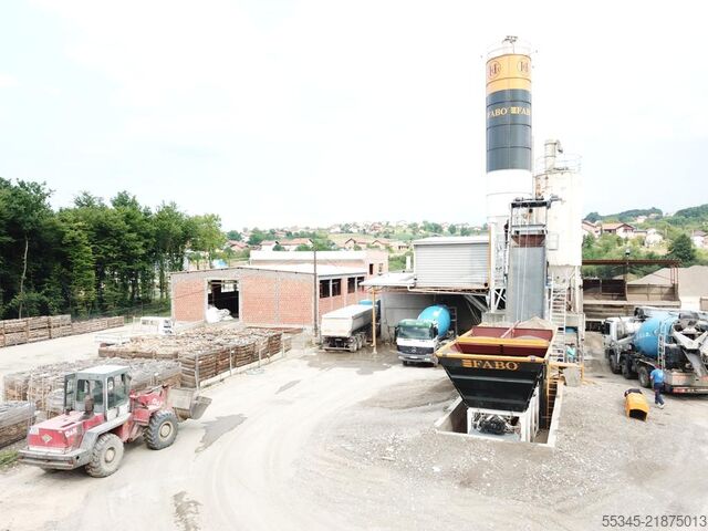 Nhà máy trộn bê tông / nhà máy bê tông FABO Concrete Batching Plant 60 m3 Compact Concrete Batching Plant