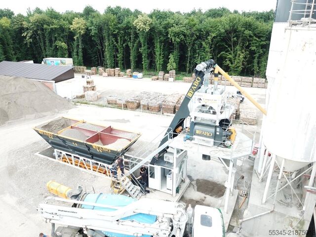 Nhà máy trộn bê tông / nhà máy bê tông FABO Concrete Batching Plant 60 m3 Compact Concrete Batching Plant