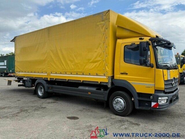 Flaklastbil med kapell Mercedes-Benz Atego 1227 Plane Spriegel LBW BÄR 1.500 Kg + AHK