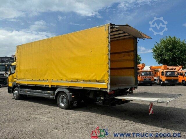 Flaklastbil med kapell Mercedes-Benz Atego 1227 Plane Spriegel LBW BÄR 1.500 Kg + AHK