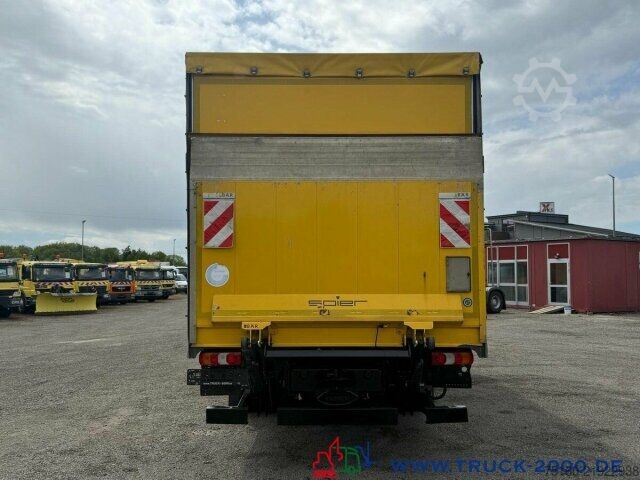 Flaklastbil med kapell Mercedes-Benz Atego 1227 Plane Spriegel LBW BÄR 1.500 Kg + AHK