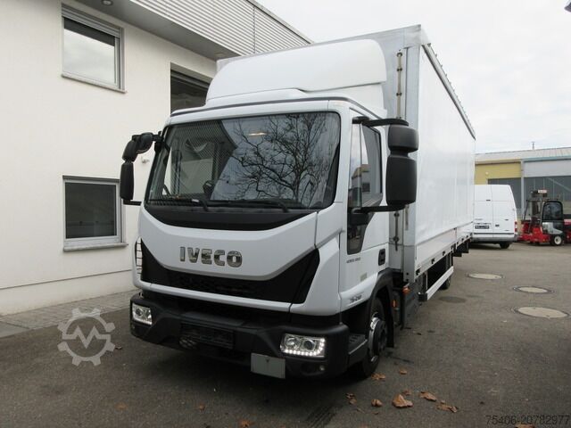 Transporter mit Pritsche & Plane iveco Eurocargo 75-210 LBW Automatik Kima Pr. 7,26 m
