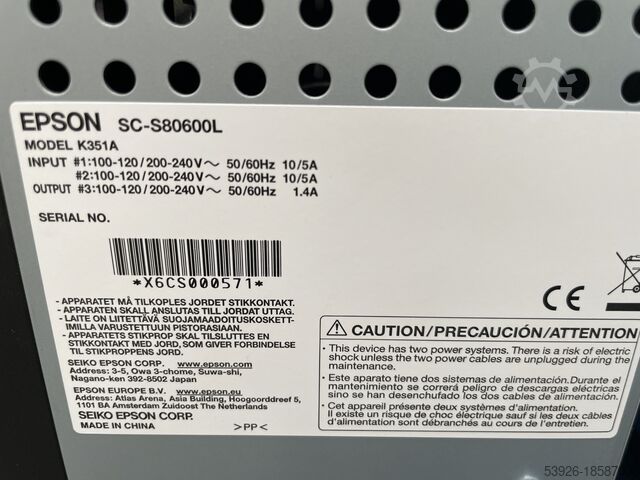 Máquina de impressão digital Epson SC-S80600L 1 printhead new
