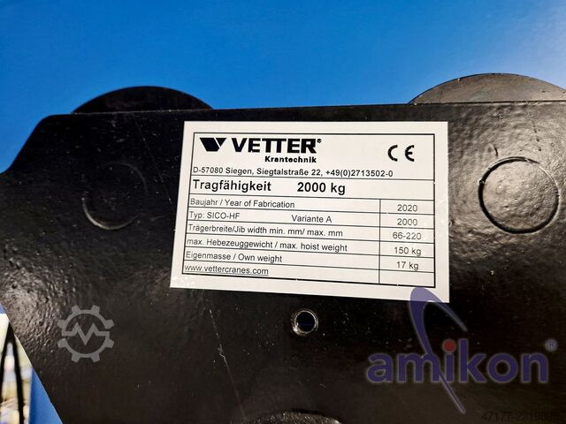 Dvojkoľajový portál s elektrickým reťazovým zdvihákom Vetter P300 Portalkran 1,6t Krananlage